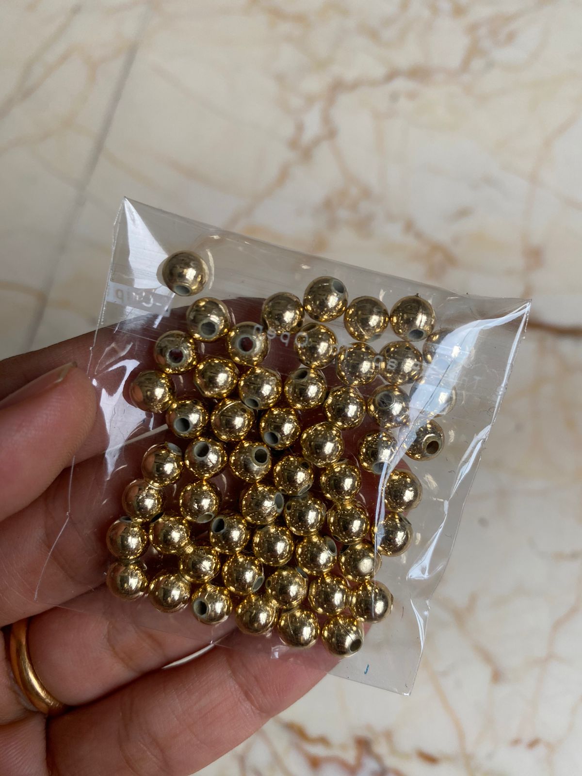 Gold beads for Bracelet Rakhi Making