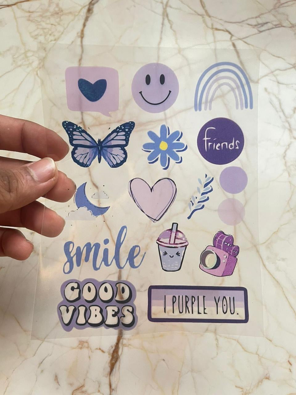 A6 Purple Mix Insert Sheet