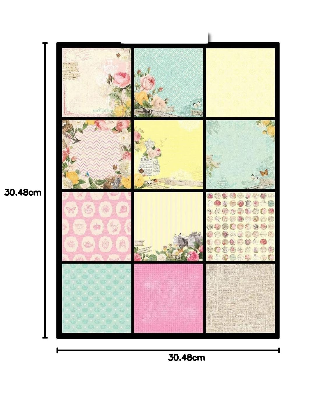 Paper Pack for Art & Craft 12 X 12 Inch - Mix