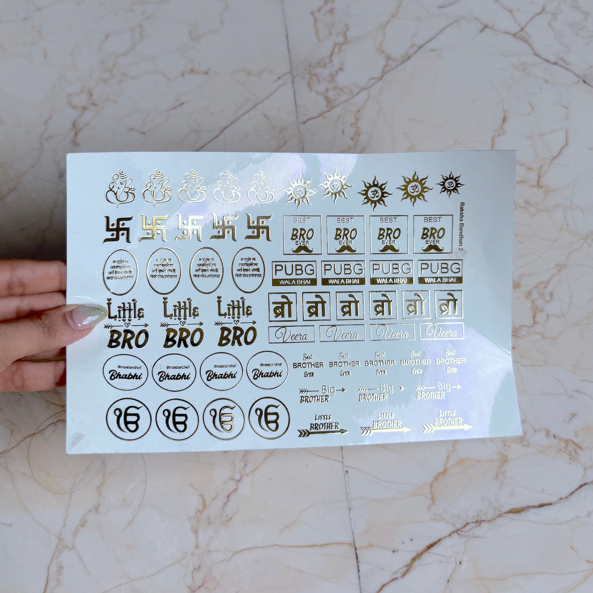 A5 rakhi Stickers for resin art