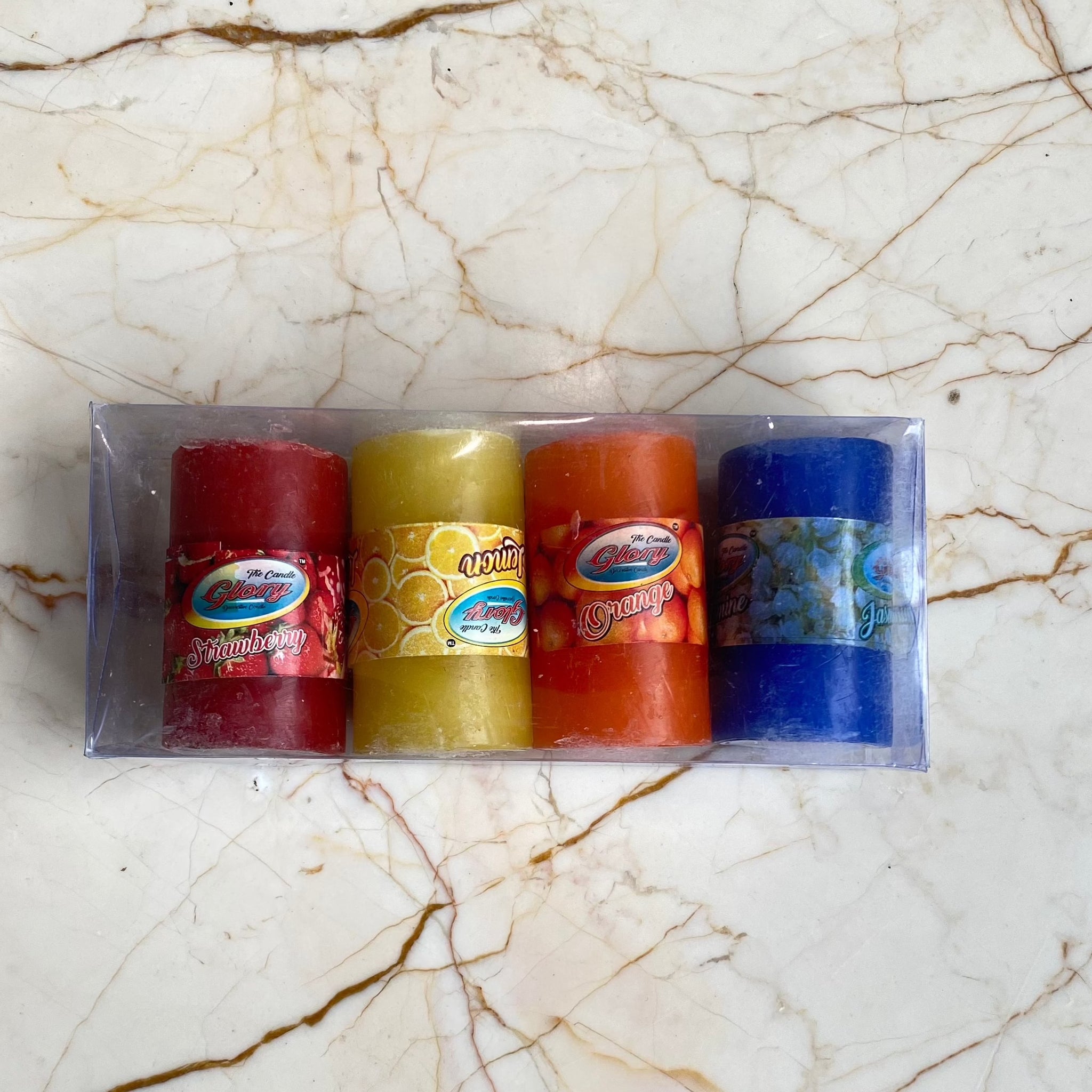 Wax Pillar Candle Set