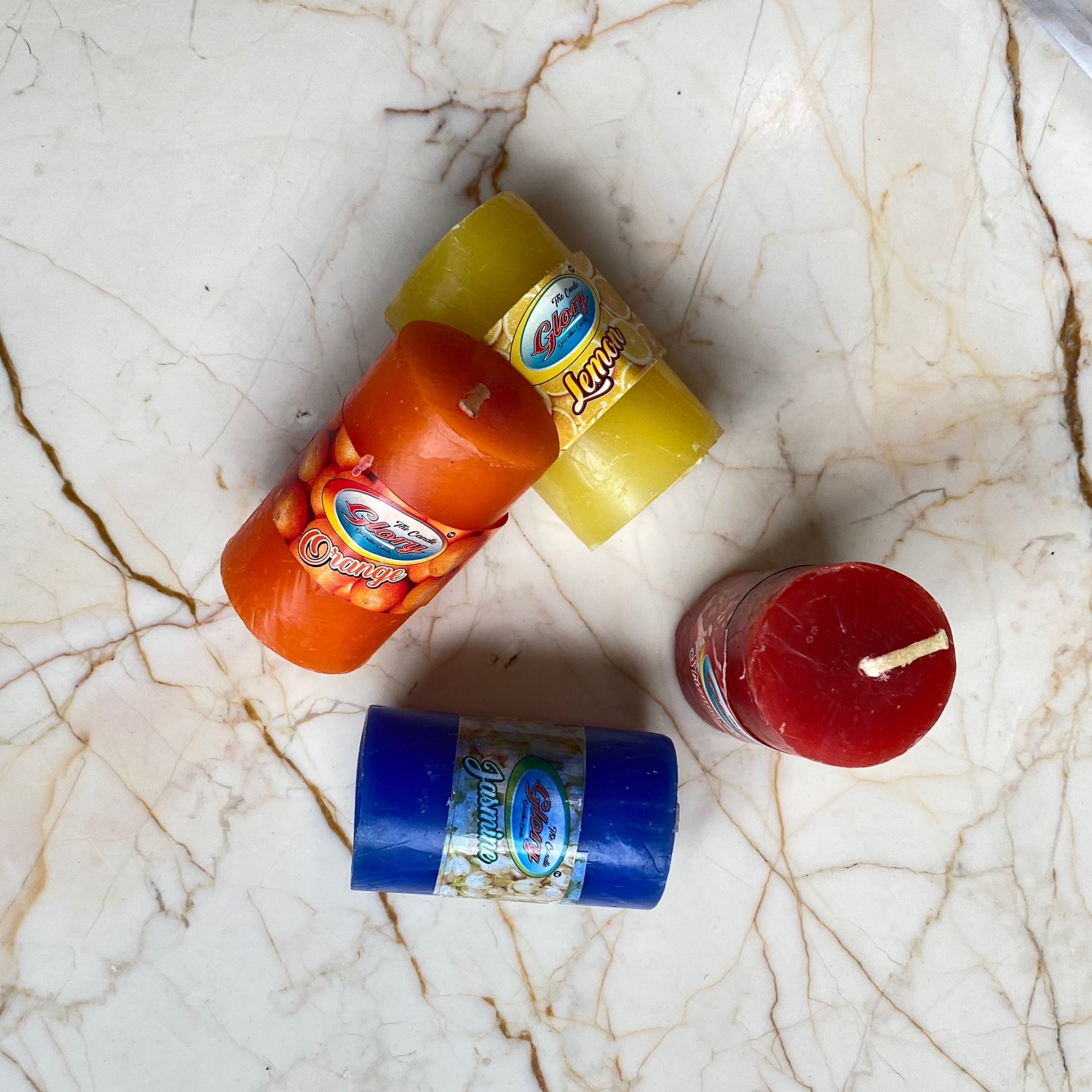 Wax Pillar Candle Set