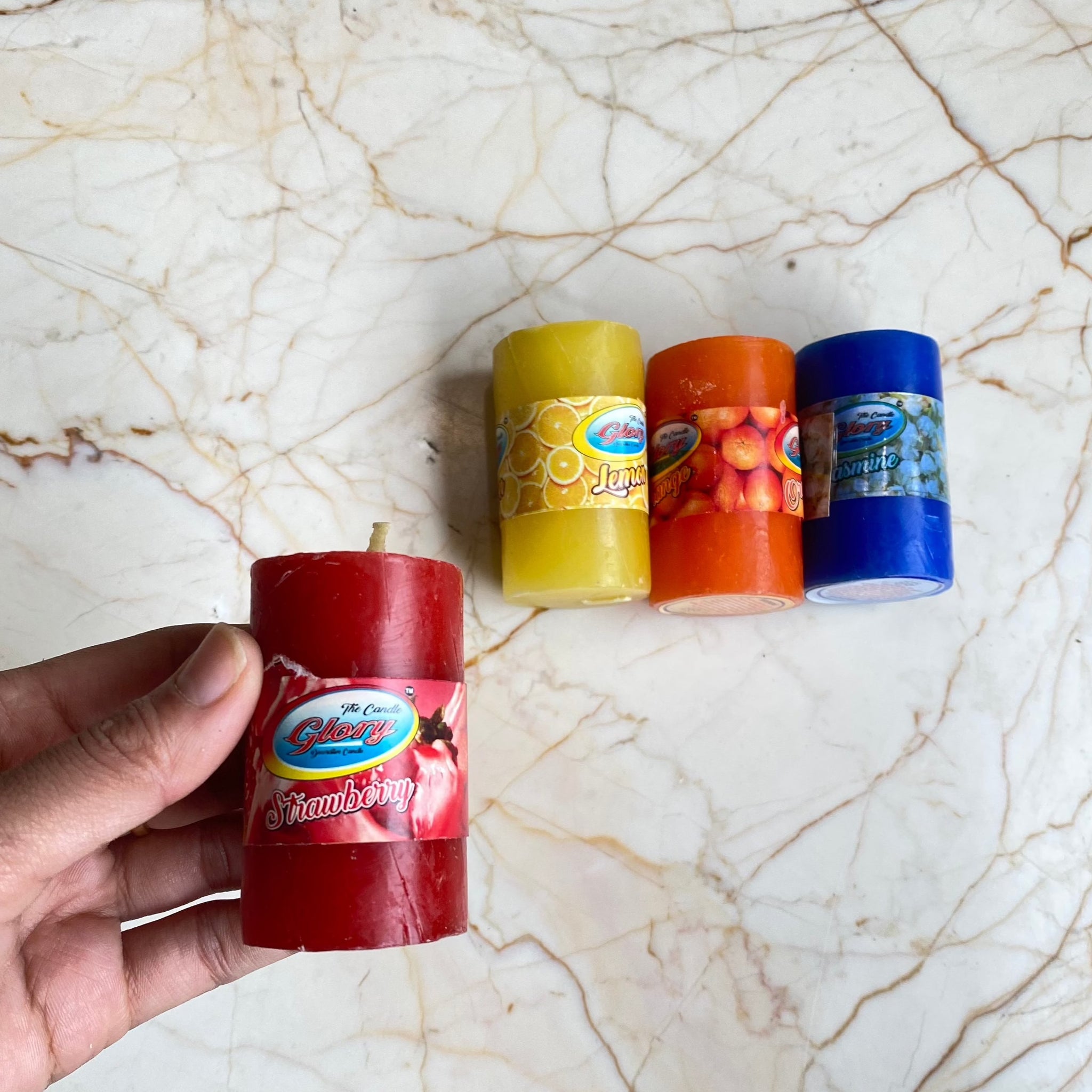 Wax Pillar Candle Set