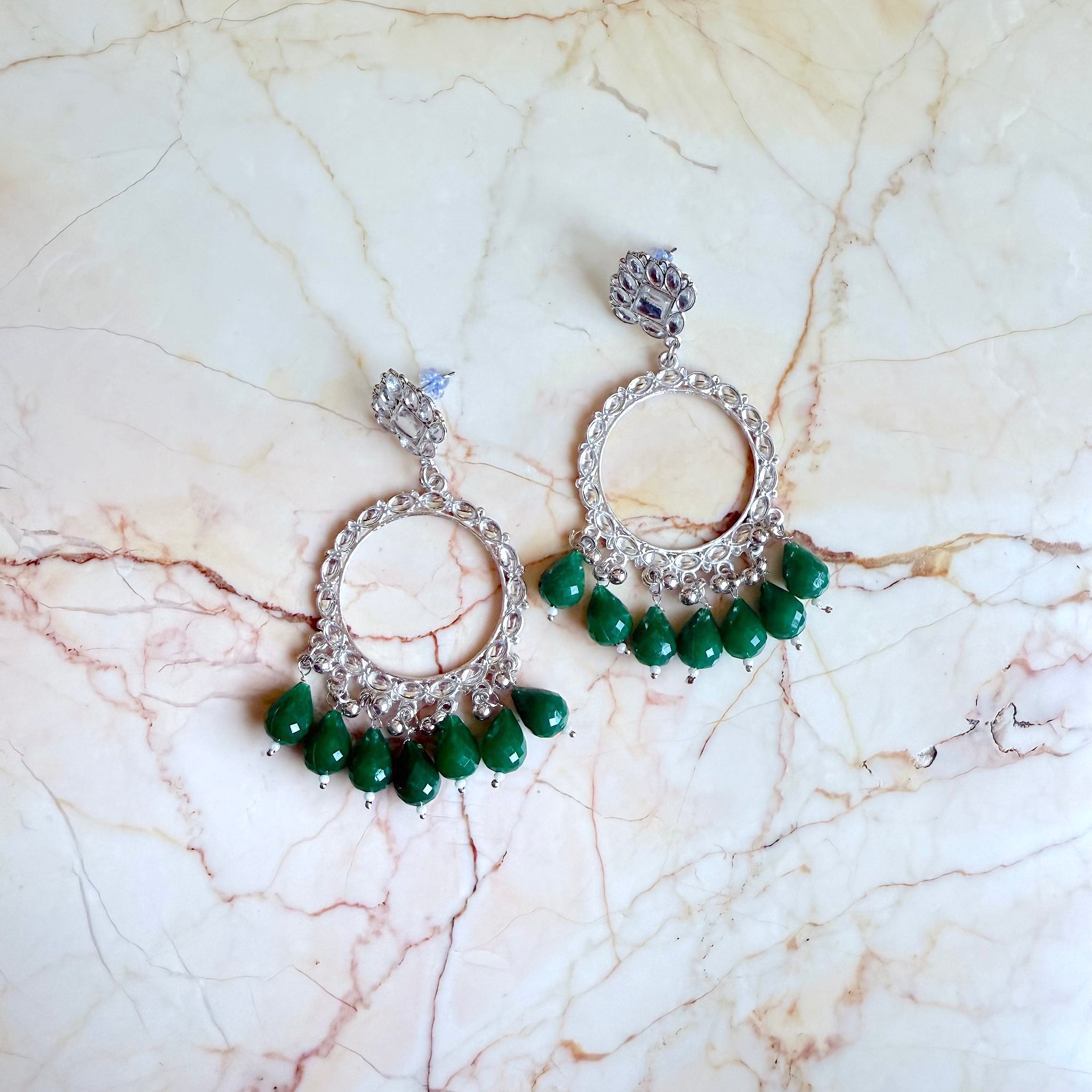 Designer Hoop Earring / Jhumka Bezel