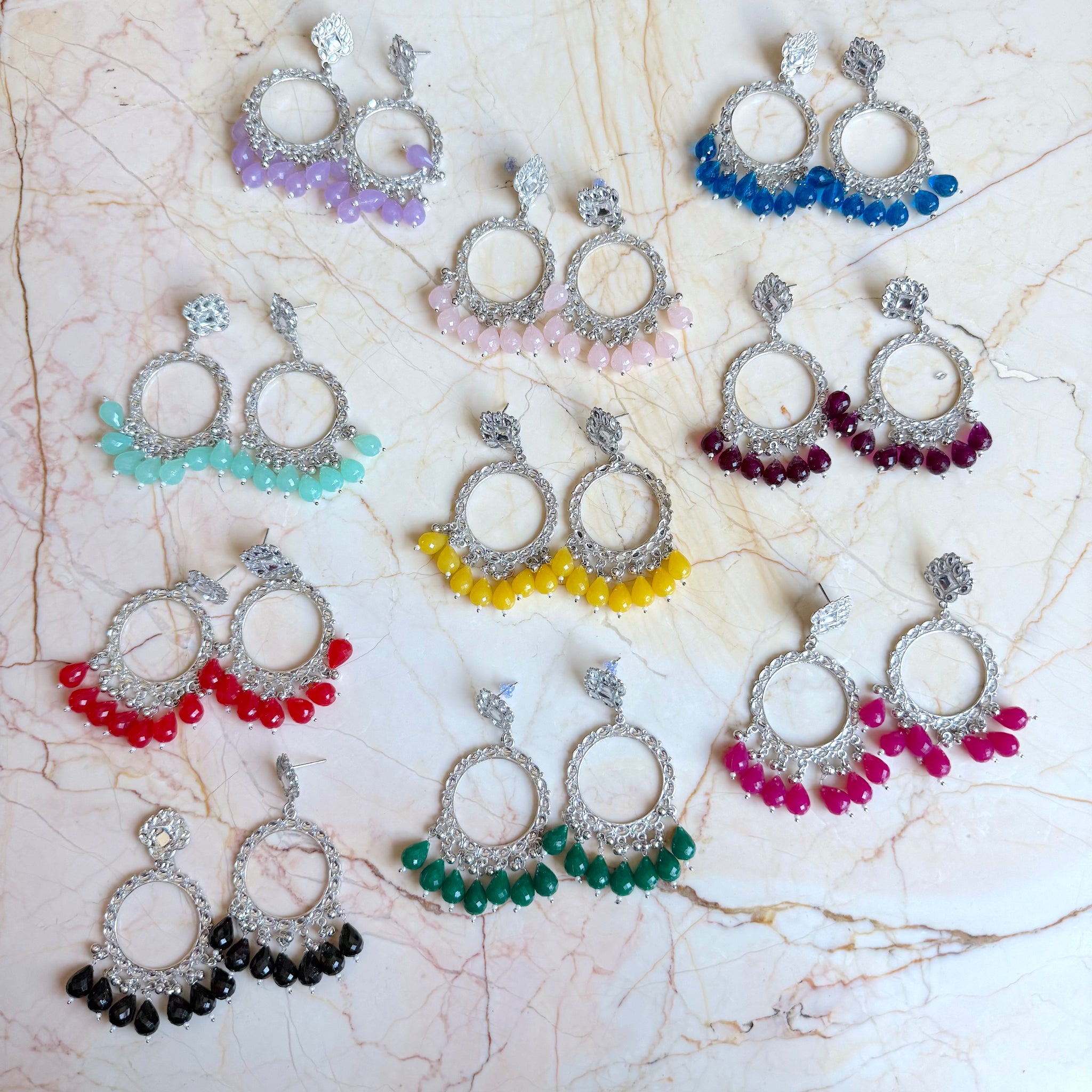 Designer Hoop Earring / Jhumka Bezel