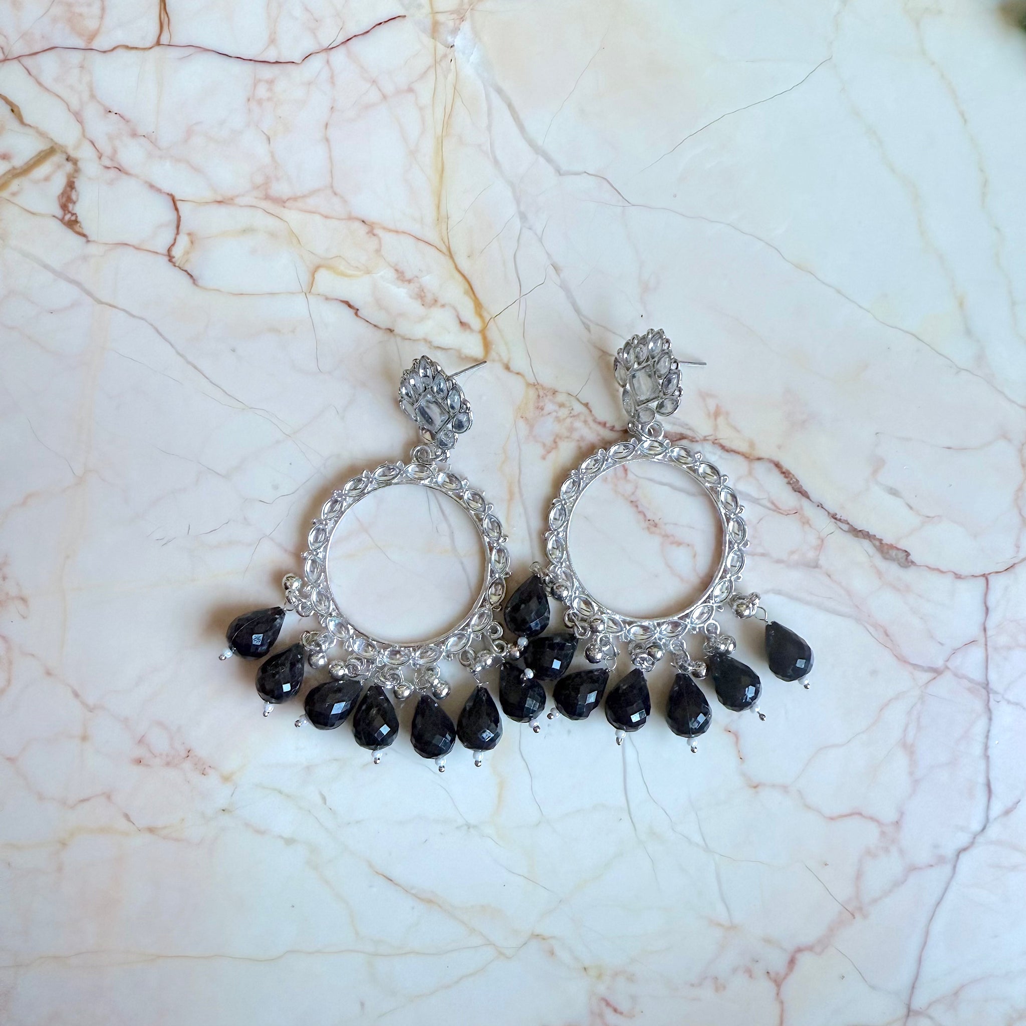 Designer Hoop Earring / Jhumka Bezel