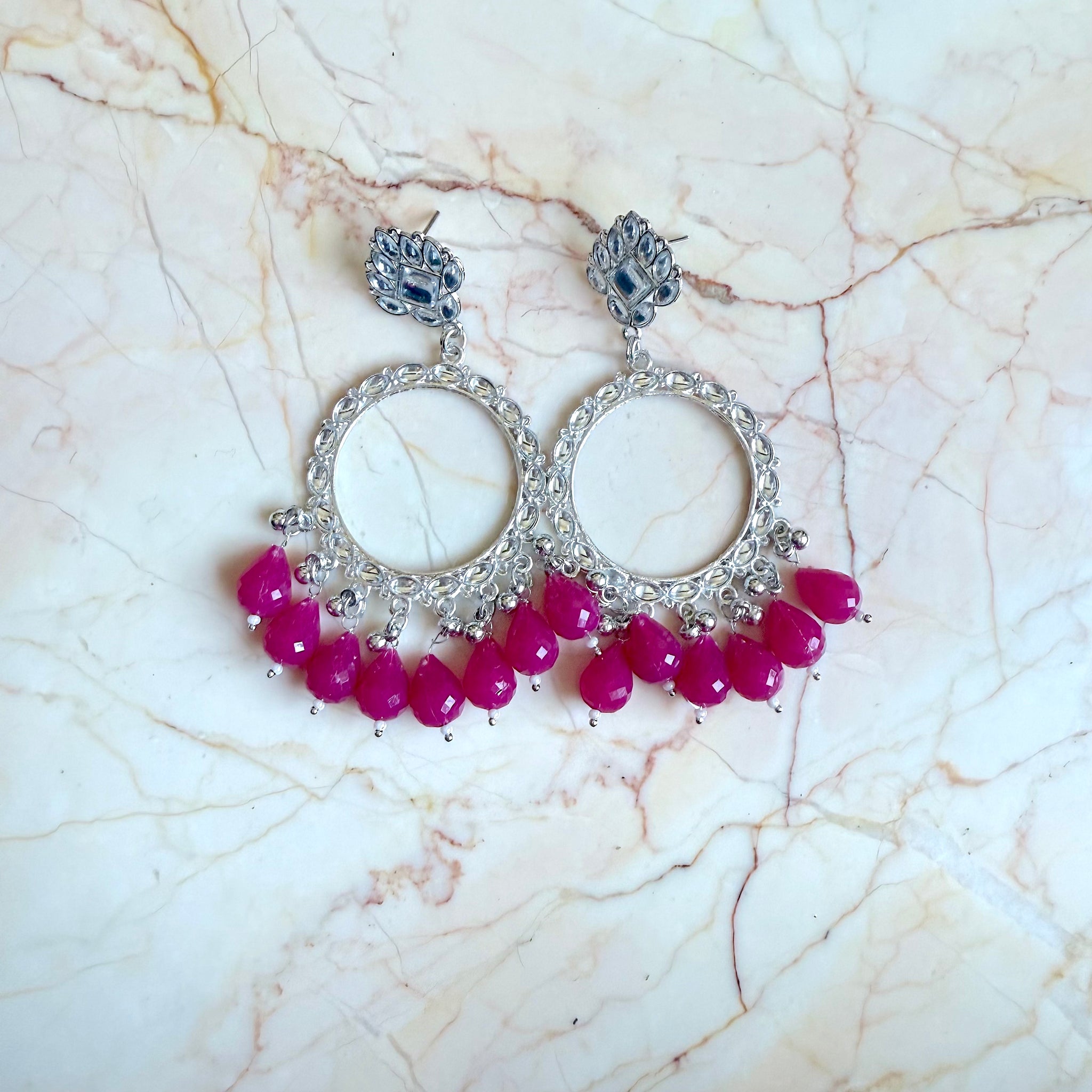 Designer Hoop Earring / Jhumka Bezel