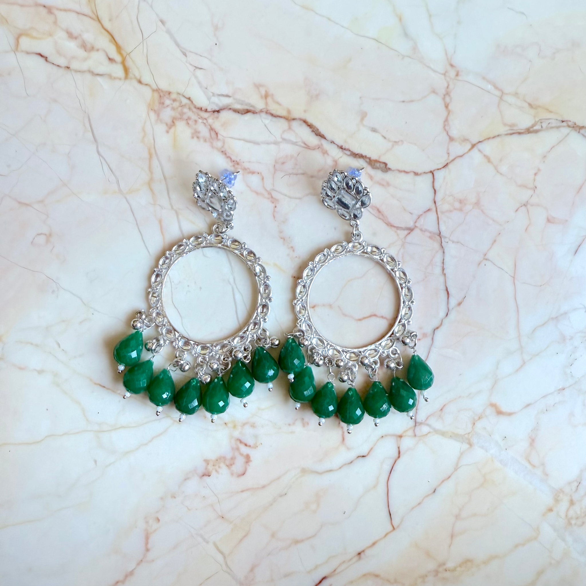 Designer Hoop Earring / Jhumka Bezel