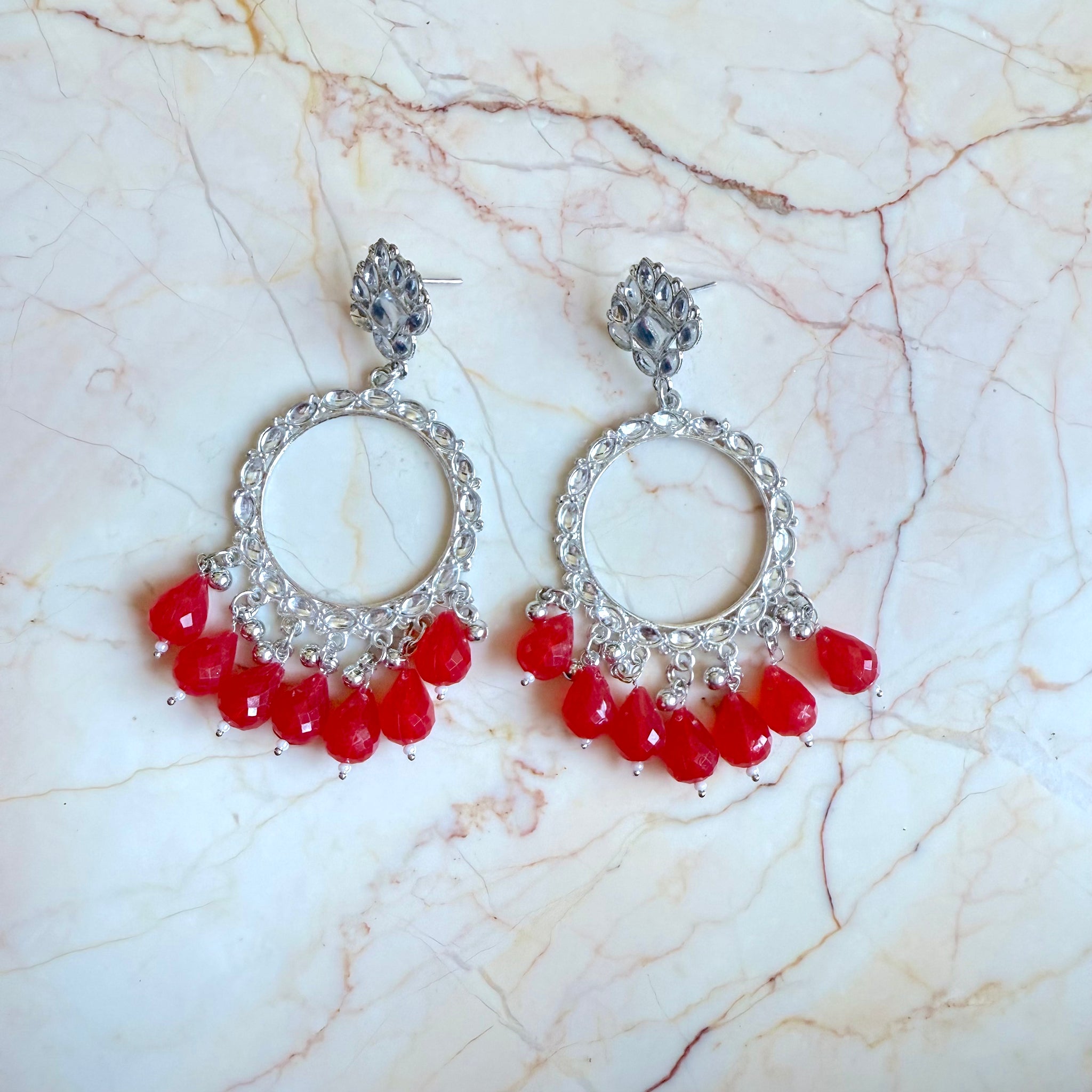 Designer Hoop Earring / Jhumka Bezel