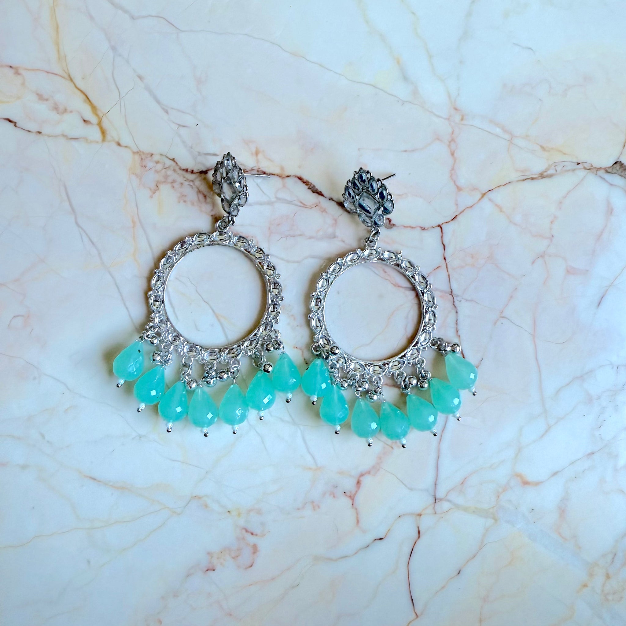 Designer Hoop Earring / Jhumka Bezel
