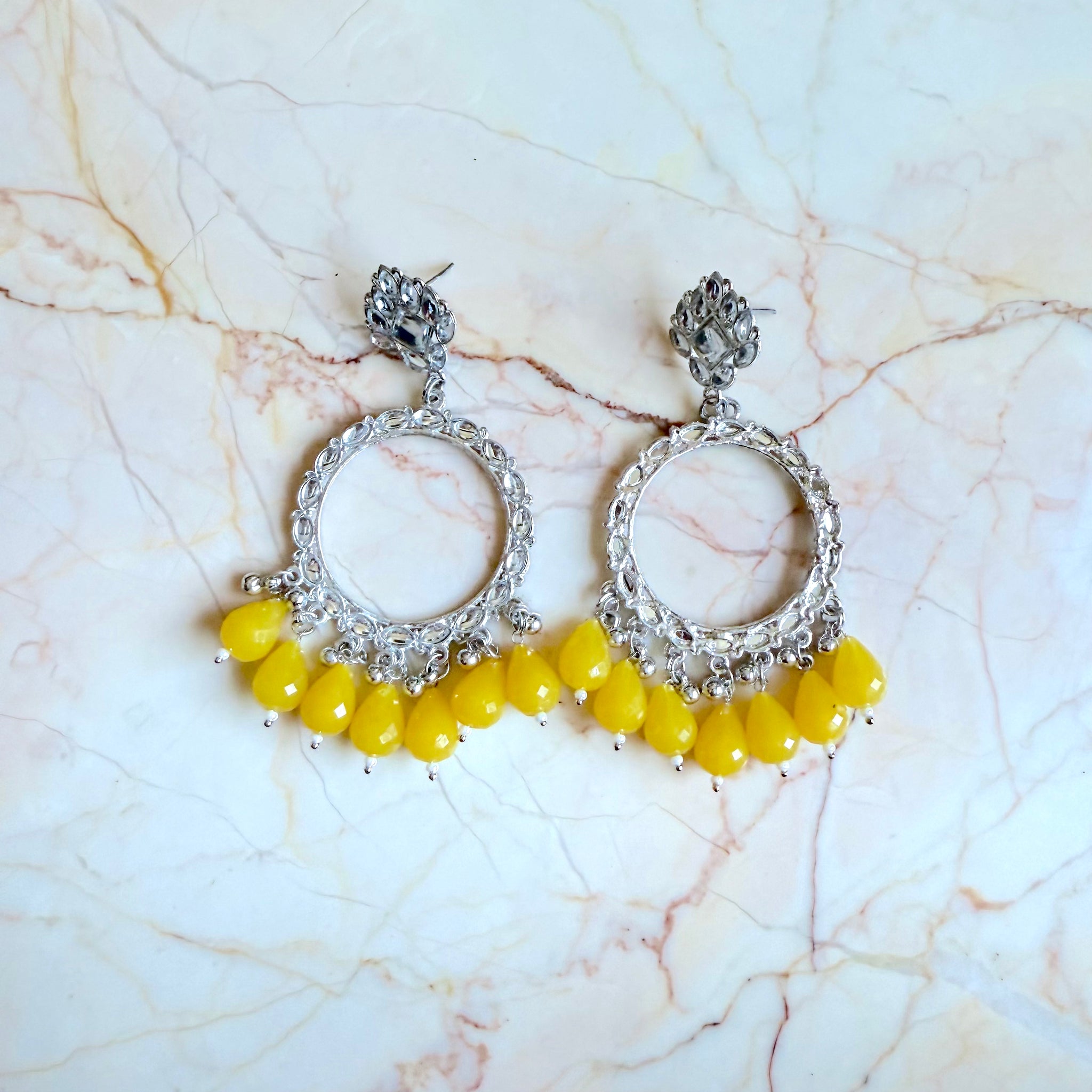Designer Hoop Earring / Jhumka Bezel