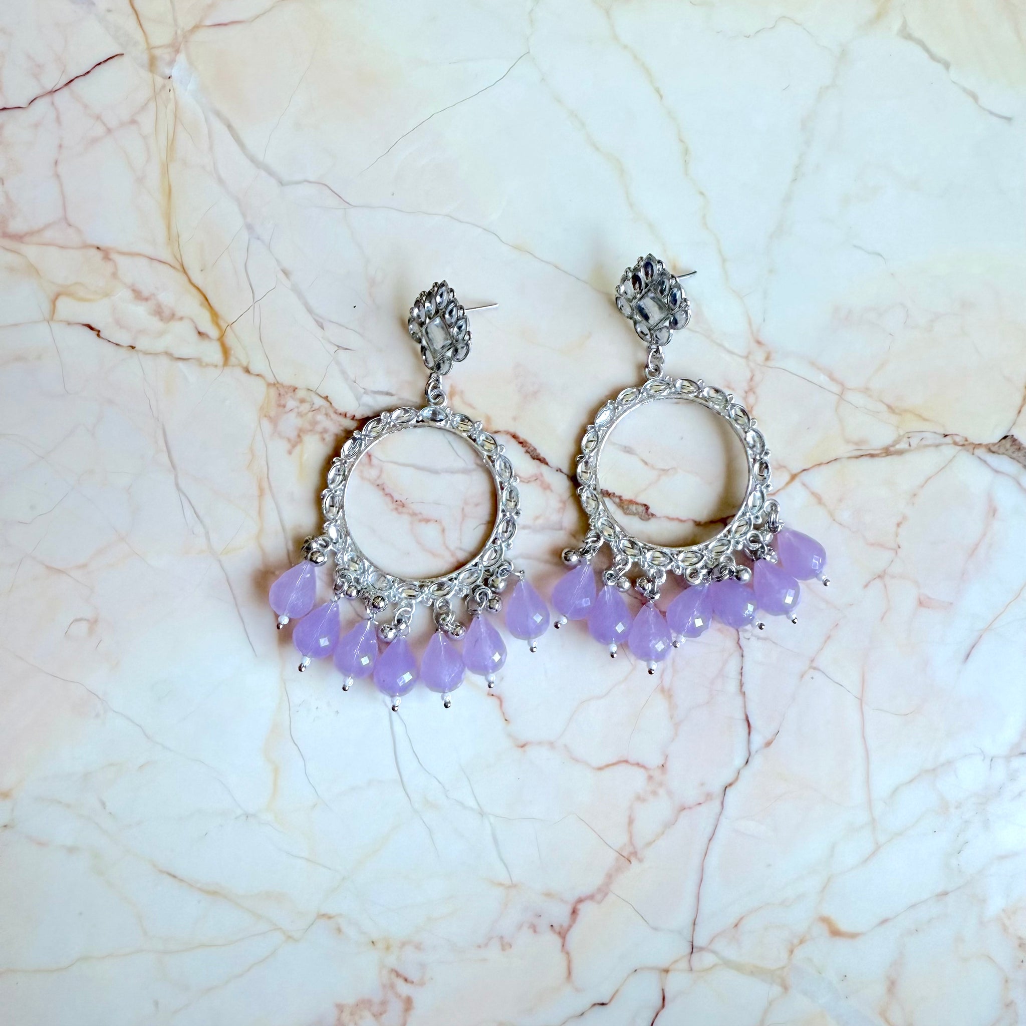 Designer Hoop Earring / Jhumka Bezel