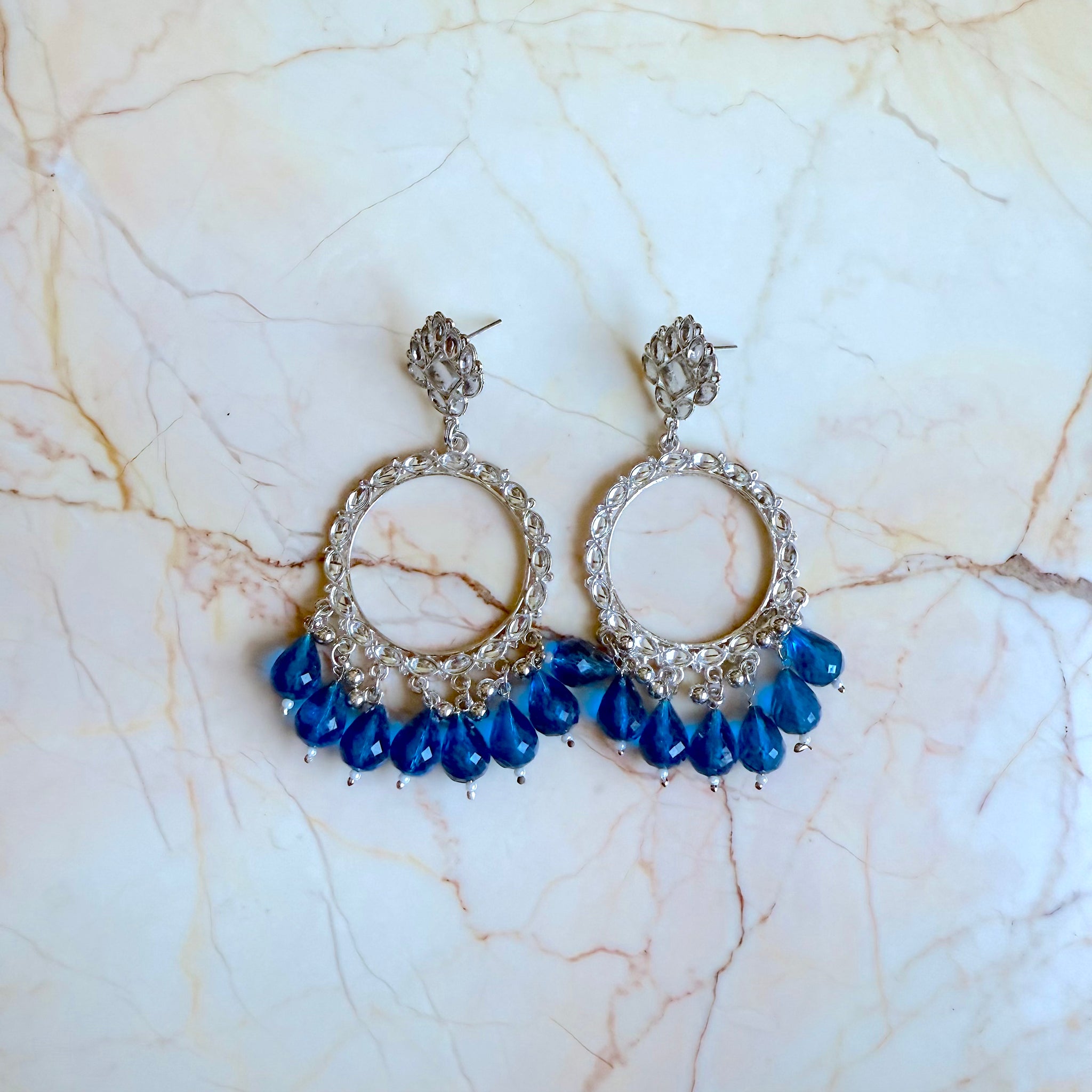 Designer Hoop Earring / Jhumka Bezel