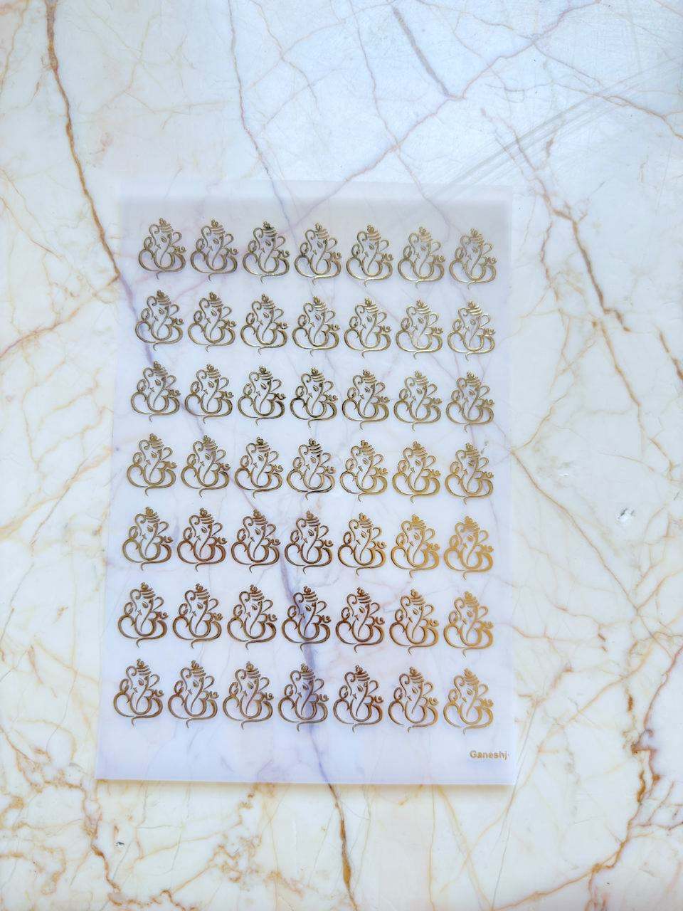Metallic insert sticker sheet - Ganeshji