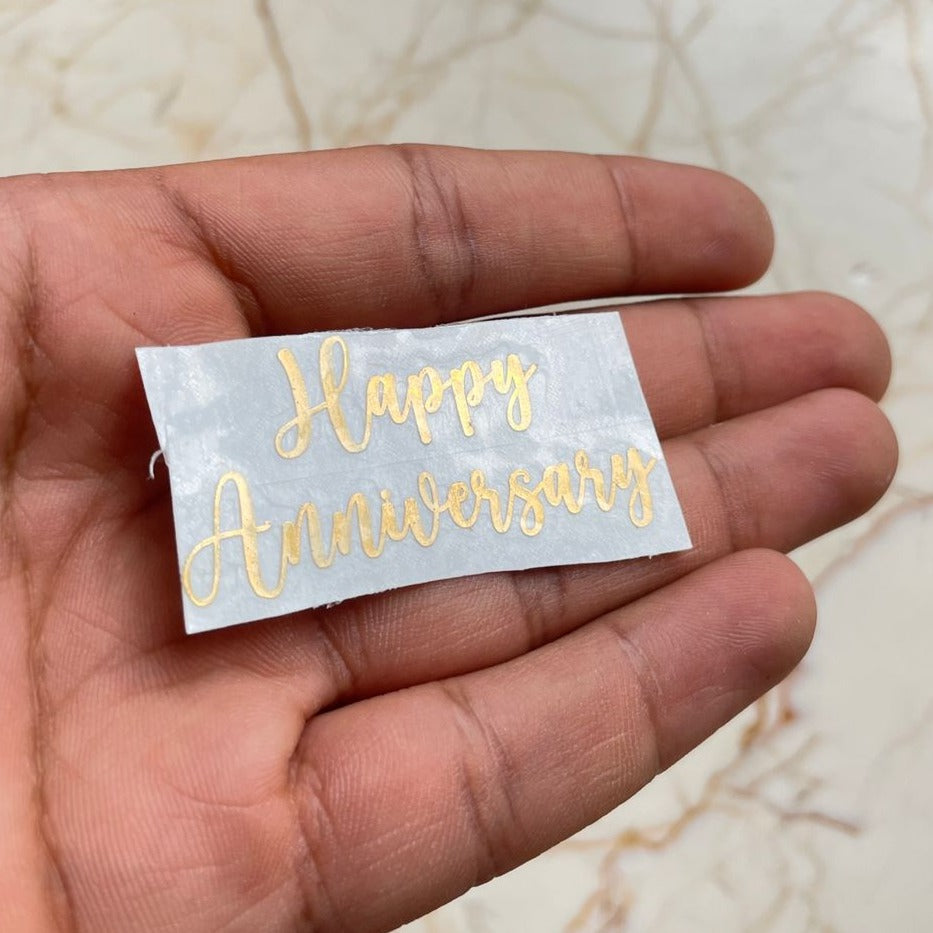 Happy Anniversary Metallic Sticker