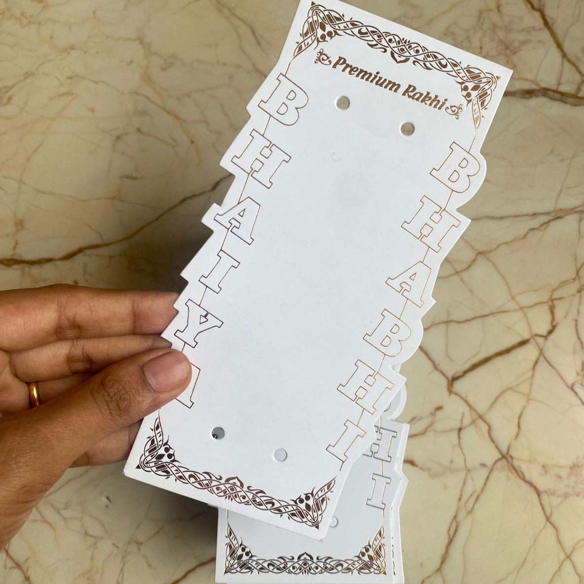 Bhaiya Bhabhi Rakhi Packing Cards with packing packets