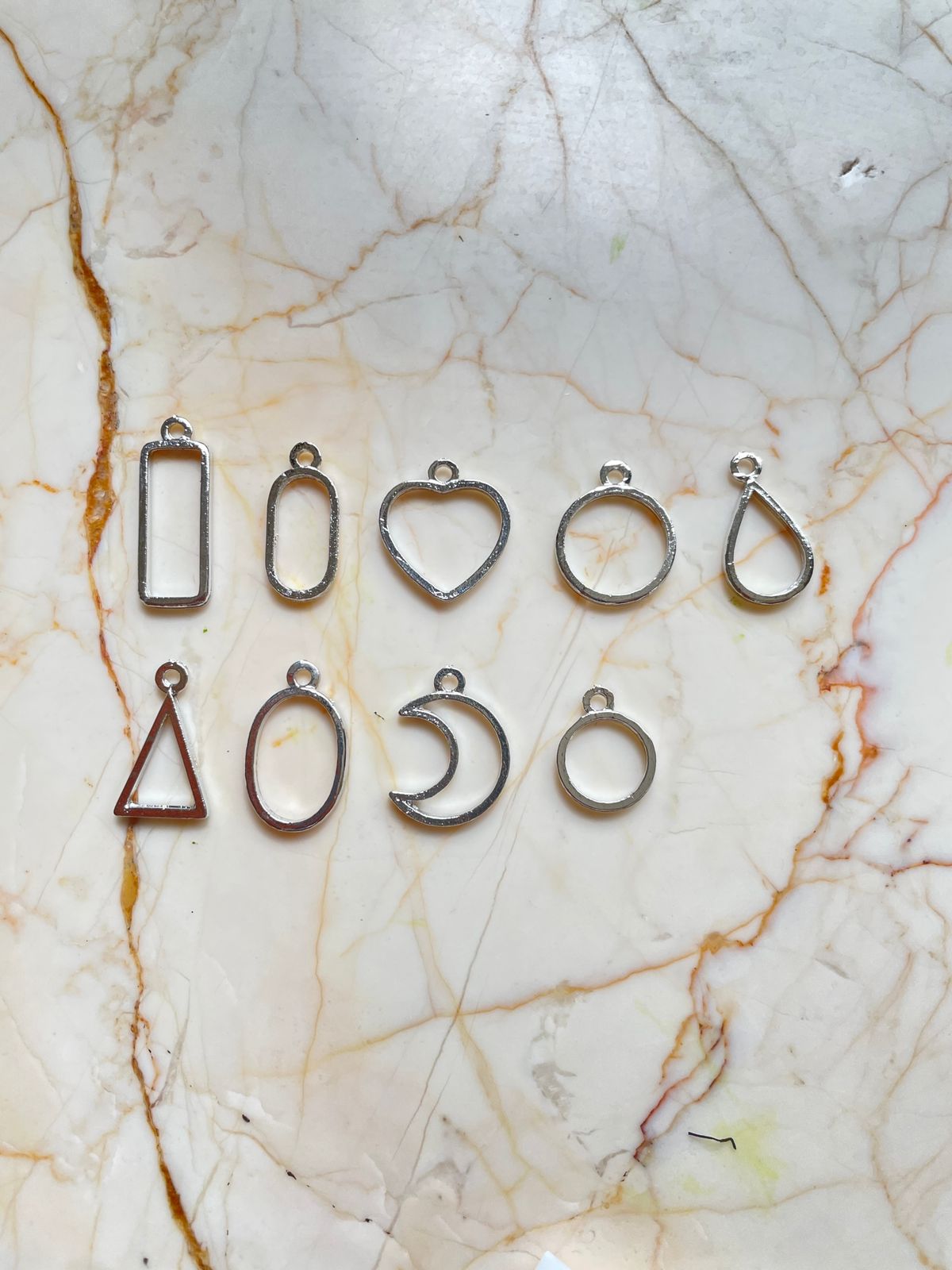 Pendant/ earring mini Bezel Set of 10