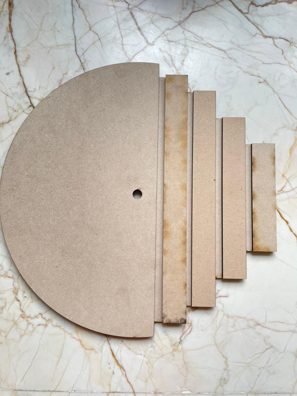 Stylish Clock Base with stripes