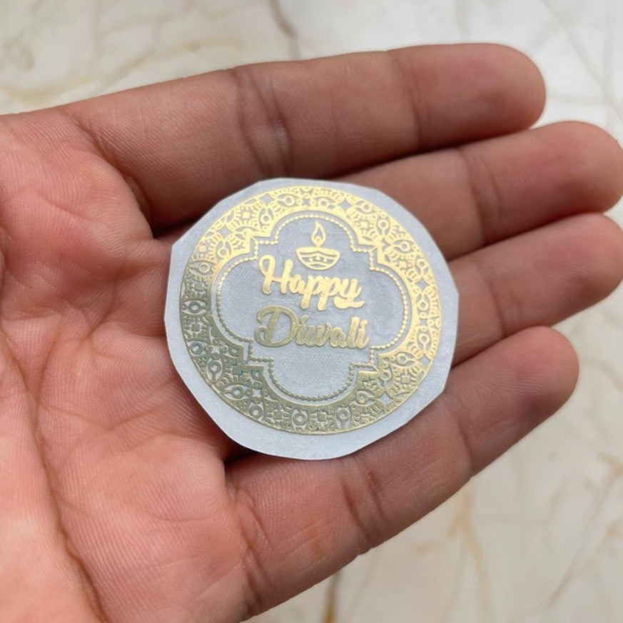 Happy Diwali Metallic Sticker