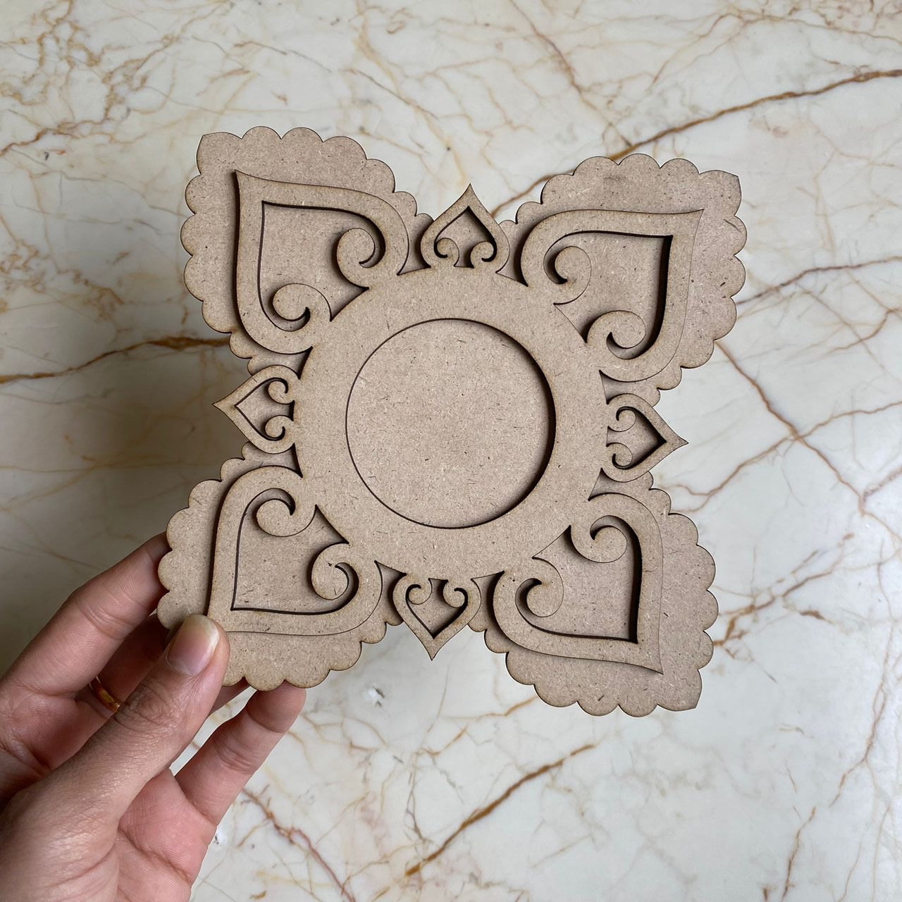 Designer MDF Tea light holder - D