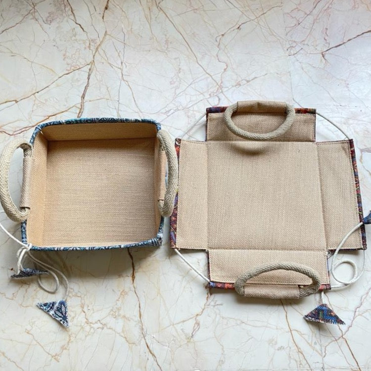 Foldable Hamper Tray - blue