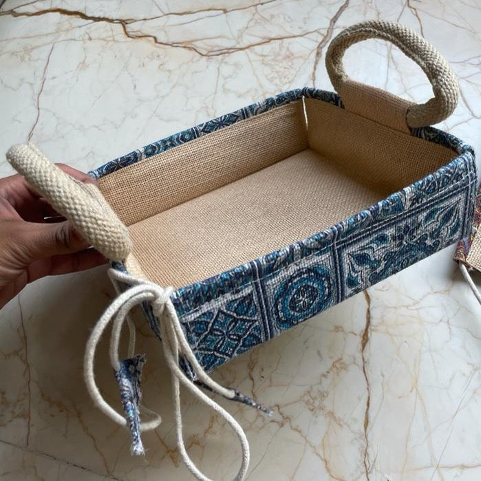 Foldable Hamper Tray - blue