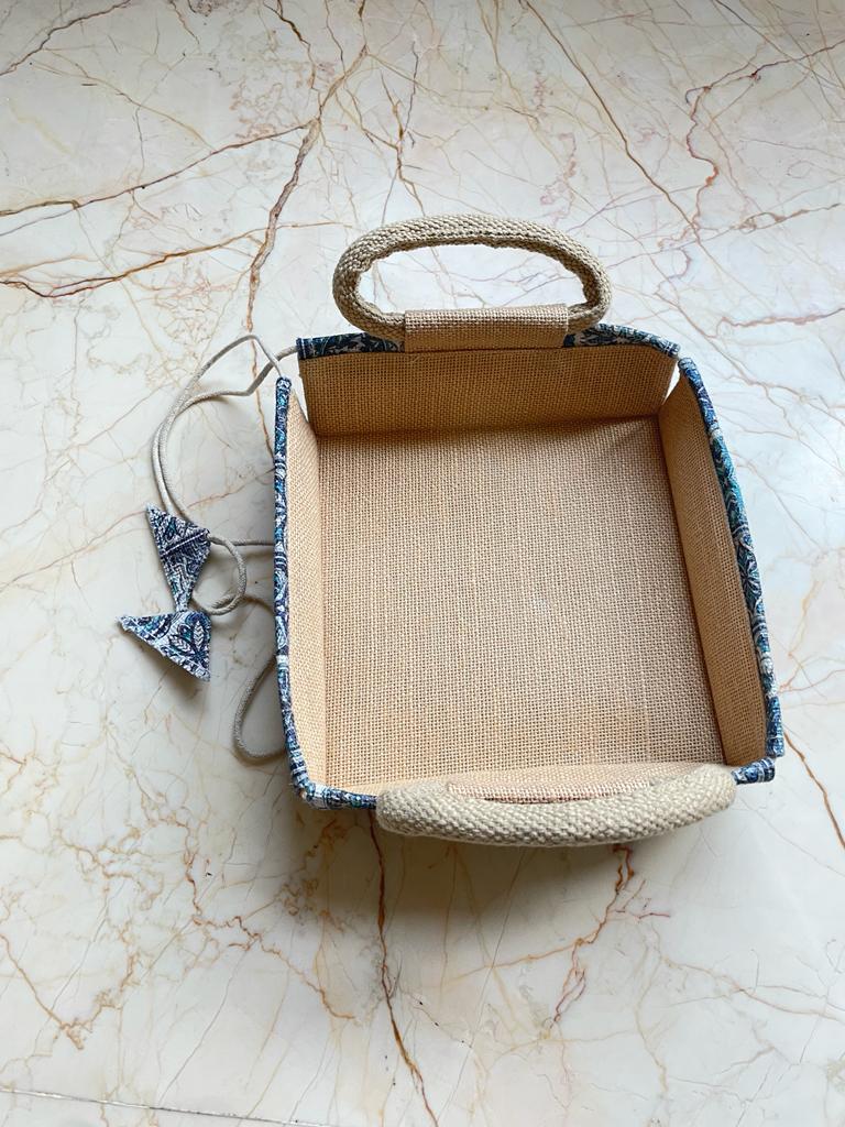 Foldable Hamper Tray - blue