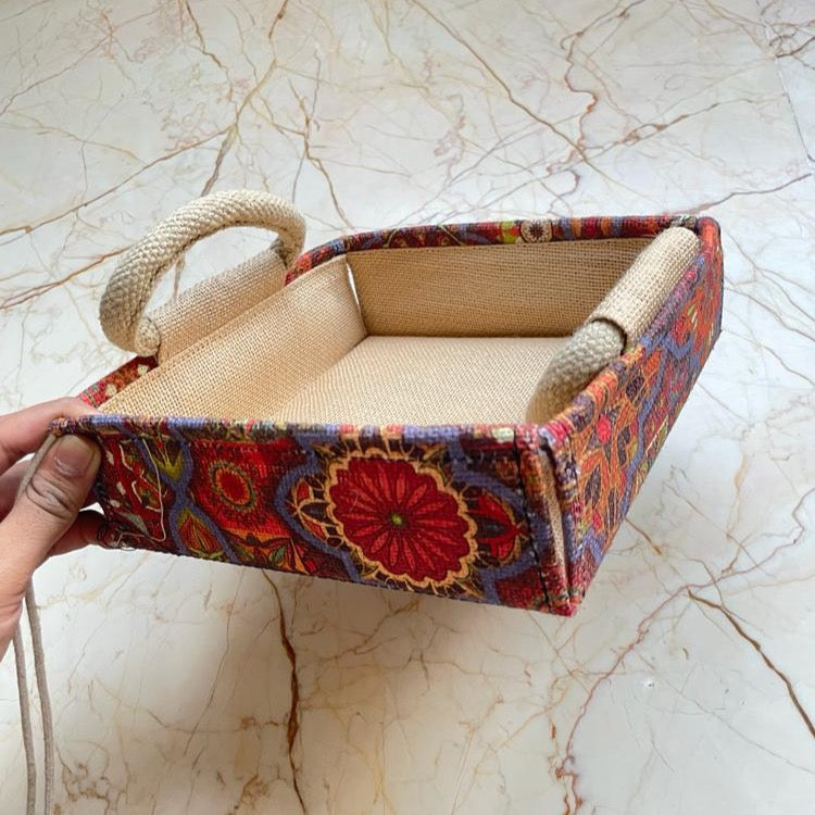 Foldable Hamper Tray - Red
