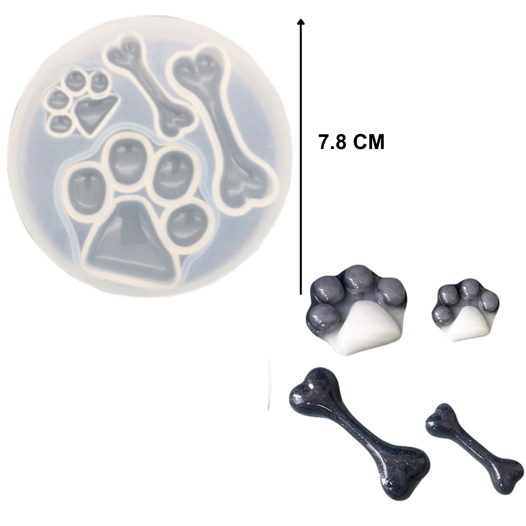 3D Dog Paw and Bone Mould