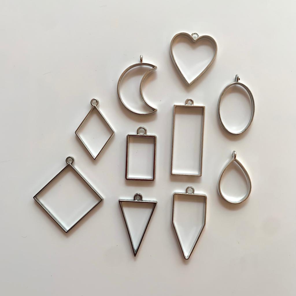 Pendant Bezel (Pack of 10)-SILVER