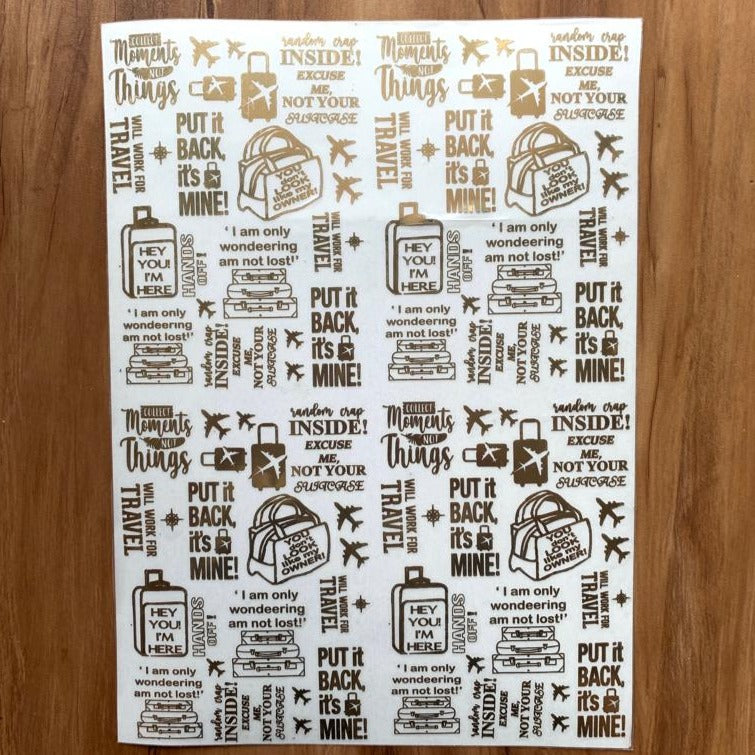A4 Travel Theme Sticker -A