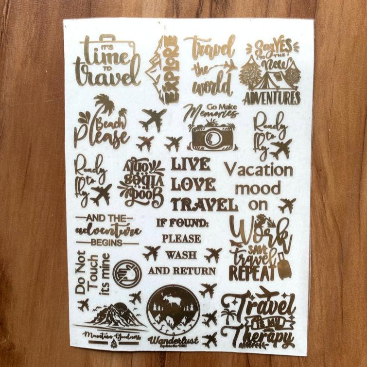 A6 Travel Theme sticker -B
