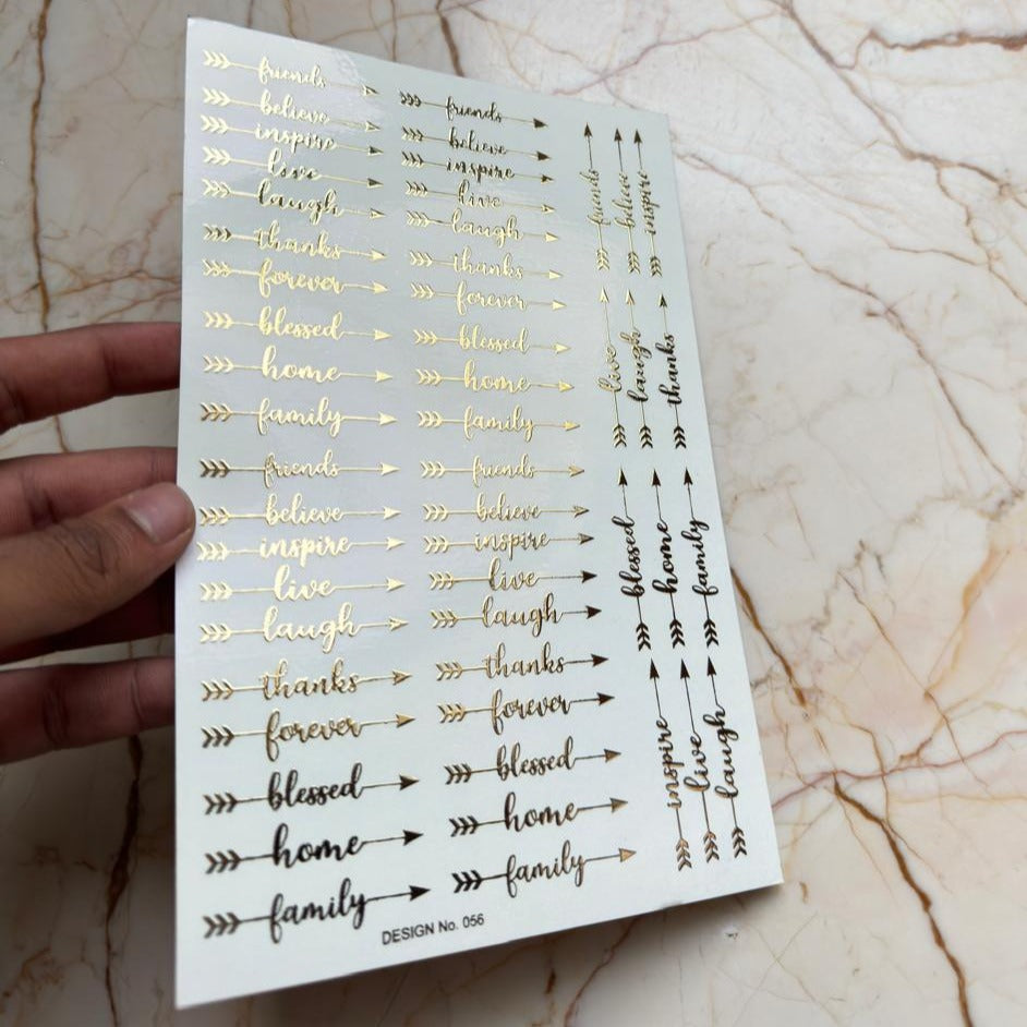Bookmark Embossed Sticker.