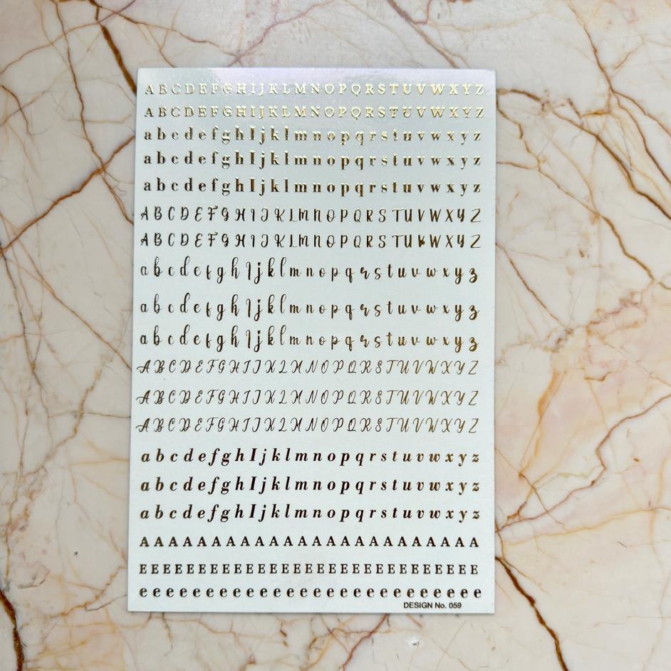 Alphabet Embossed Sticker