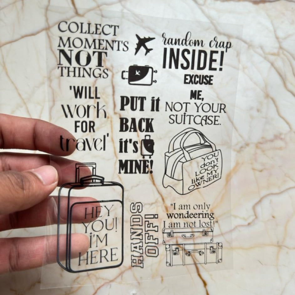 A6 Travel theme Insert Sheet