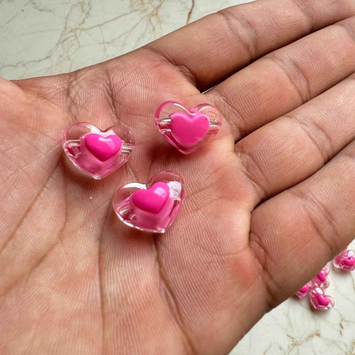 Multicolor Rakhi Heart Beads.