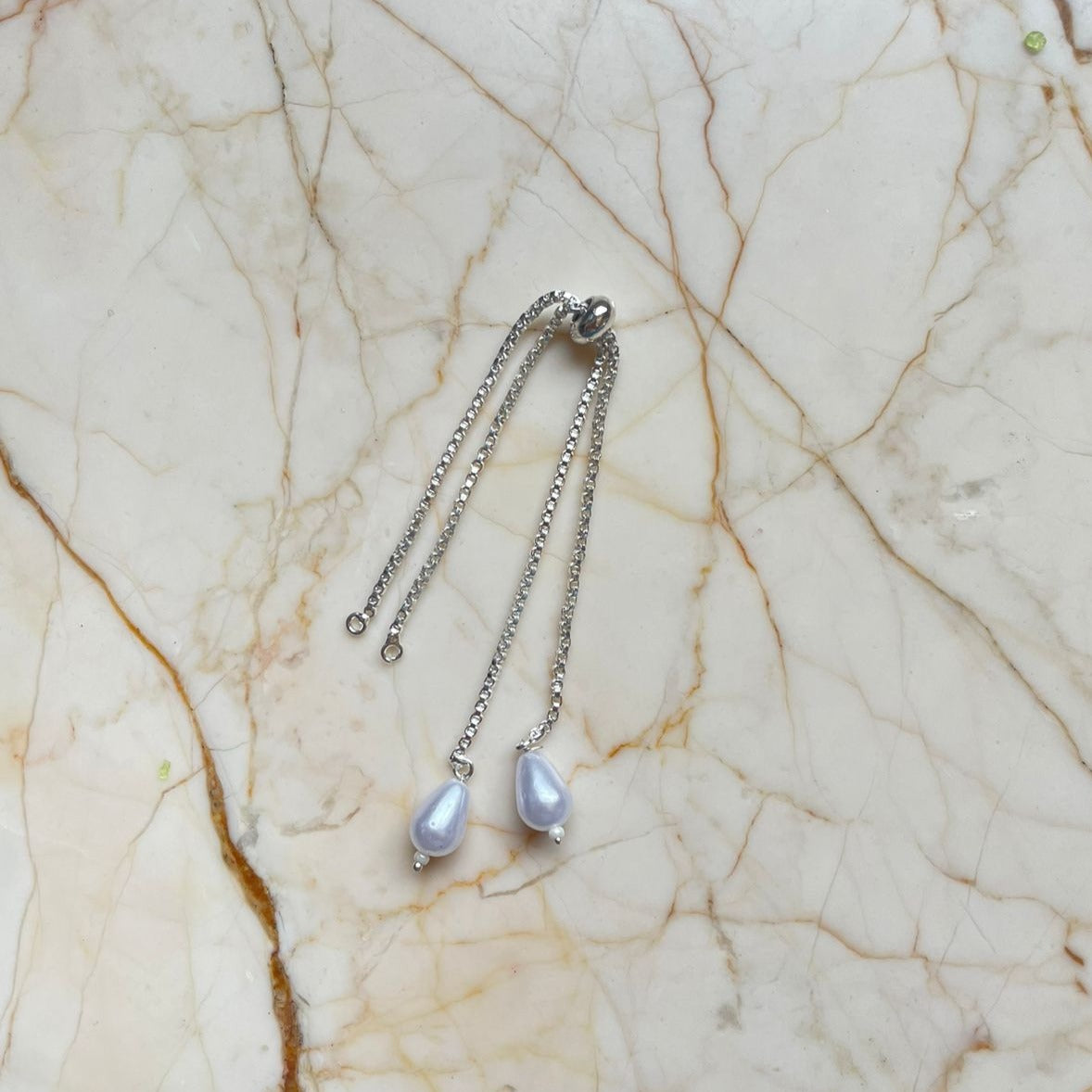 Rakhi Chain / Bracelet Chain with Pearl (Silver)