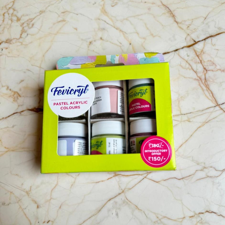 Favicryl Pastel Acrylic Colour Kit (Pack of 6)