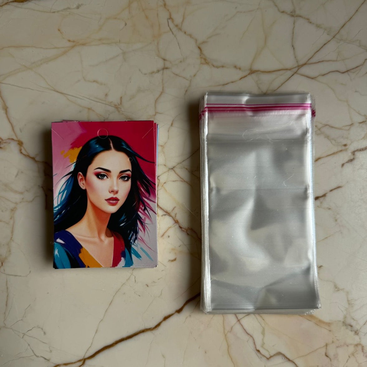 Pendant / Earring cards with packing - Y