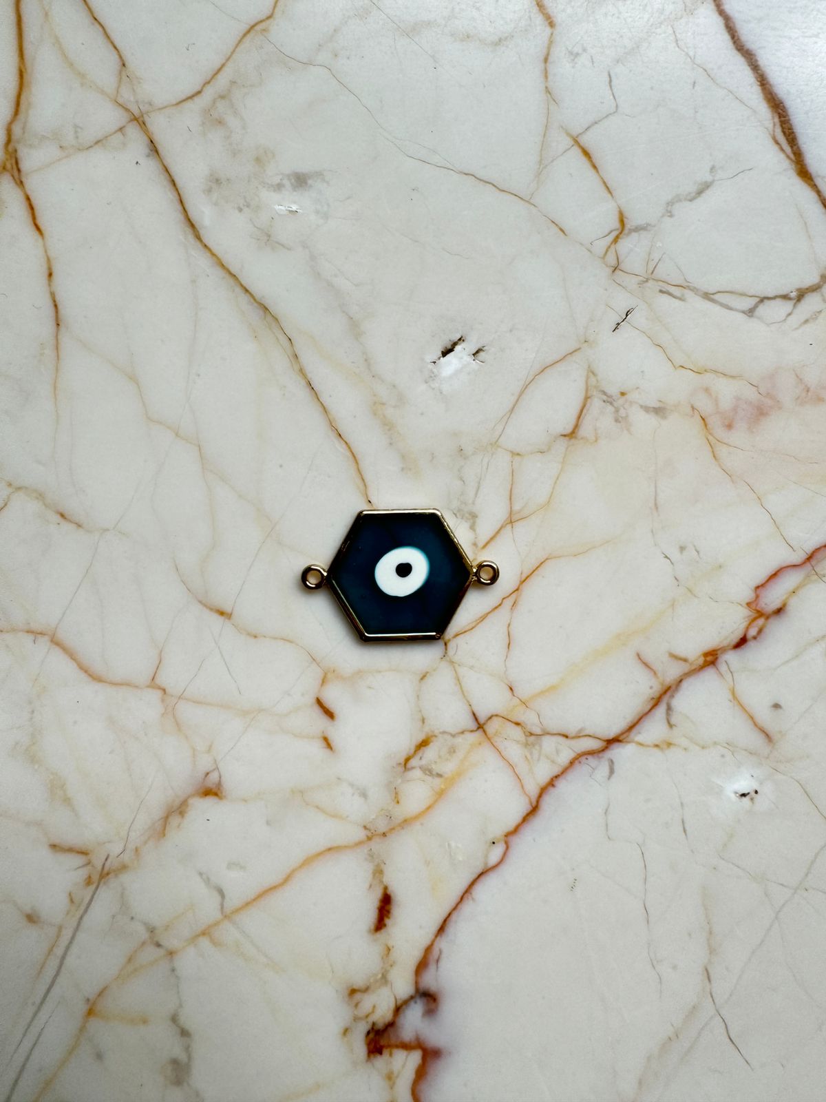Hexagon Evil eye charm