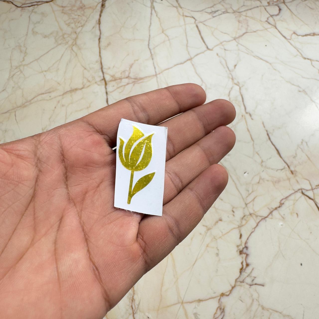 गोल्ड विनाइल गुलाब स्टिकर