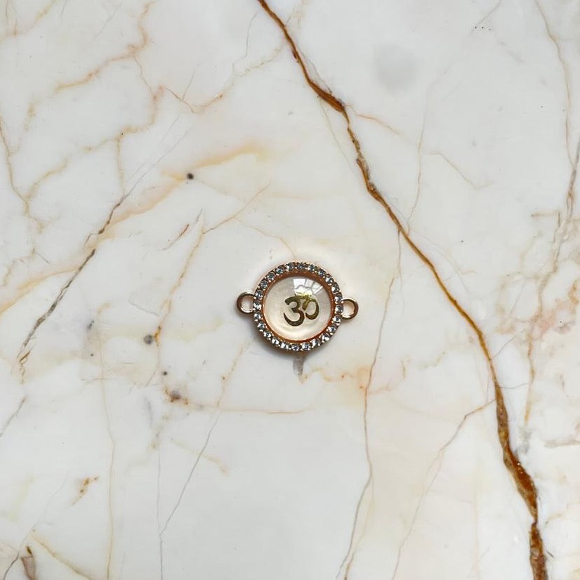 3D Studded Om Charm with dual Connector