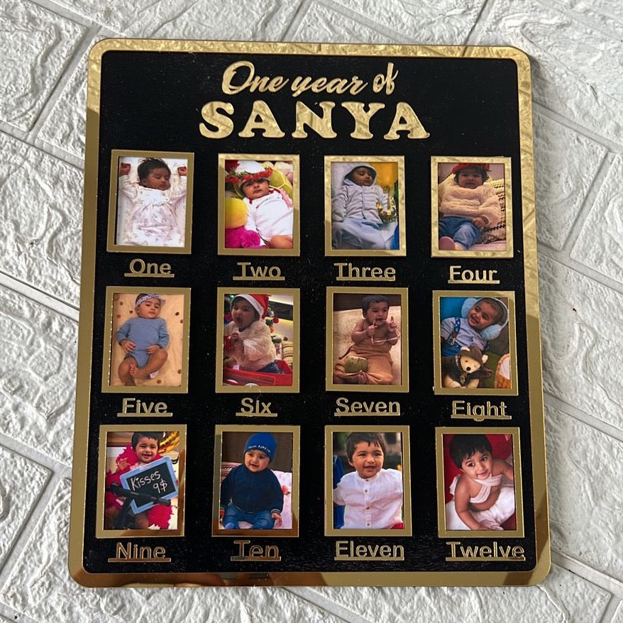 Ready One Year Baby Frame with Photos