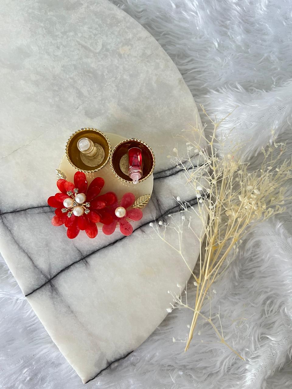 Mini Roli Chawal Platter with 3D flowers