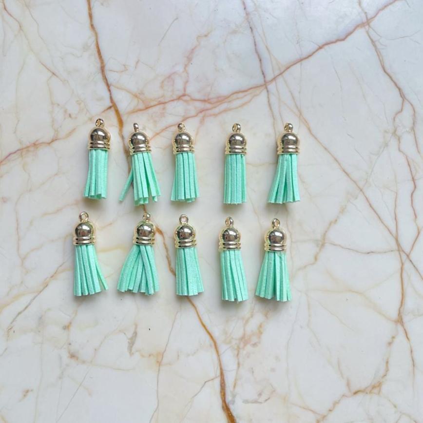 Mint Leather Tassel (pack of 10)