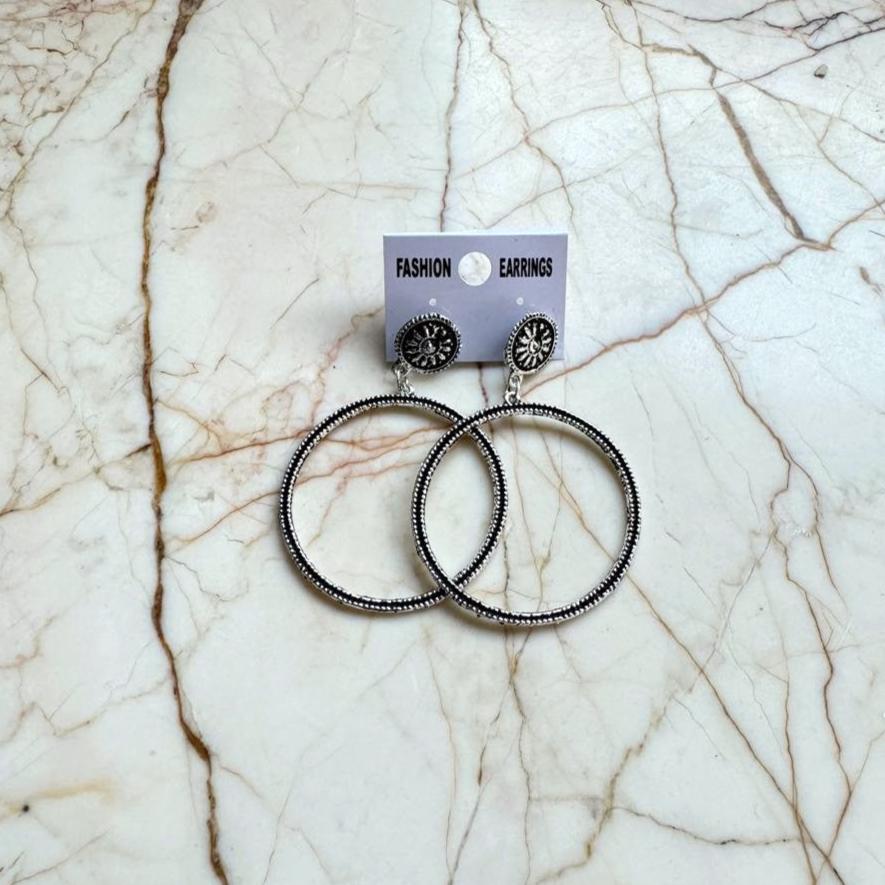 Silver Earring Bezel - Circle