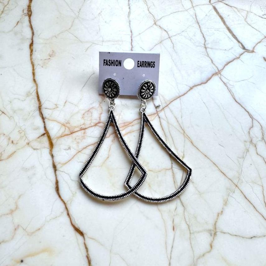 Silver Earring Bezel - Triangle