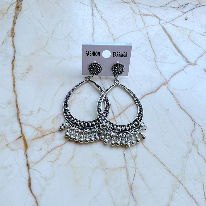 Silver Earring Bezel - Drop (A)