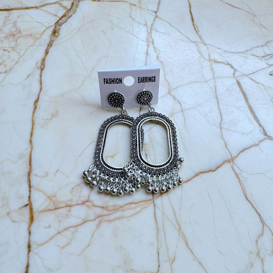 Silver Earring Bezel - Oval (A)