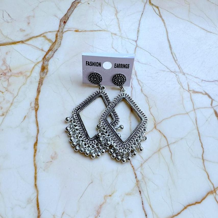 Silver Earring Bezel - Kite (A)